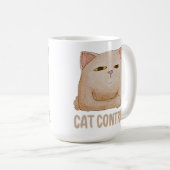 Mug Contrôle de chat (Devant droit)