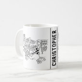 Mug Contrôle de la circulation feux de circulation dan (Devant gauche)