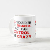 Mug Contrôler la boue folle et drôle (Devant gauche)