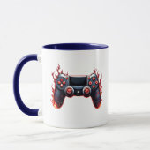 Mug Contrôleur de jeu à flammes pour les joueurs de co (Gauche)