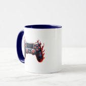Mug Contrôleur de jeu à flammes pour les joueurs de co (Devant gauche)