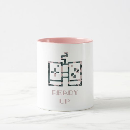 Mug Contrôleur de jeu Camouflage rose prêt Gamer (Centre)