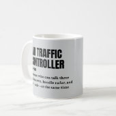 Mug Contrôleur de la circulation aérienne - Drôle Défi (Devant gauche)