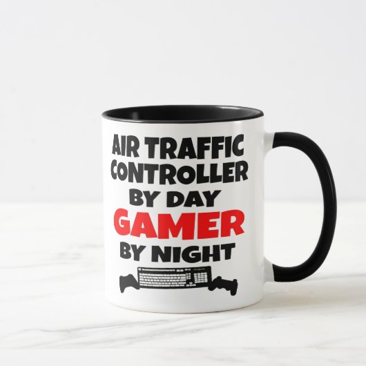 Mug Contrôleur de la circulation aérienne Gamer (Droite)