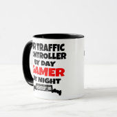 Mug Contrôleur de la circulation aérienne Gamer (Devant gauche)