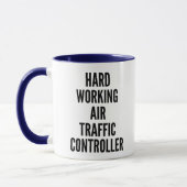 Mug Contrôleur de trafic aérien à travail dur (Gauche)