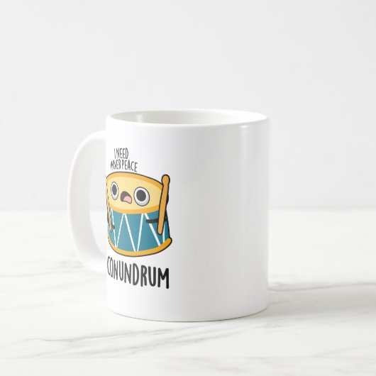 Mug Conundrum Fundy Drummer Drum Pun (Devant gauche)