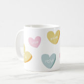 Mug Conversation Amour Coeurs Saint Valentin (Devant gauche)