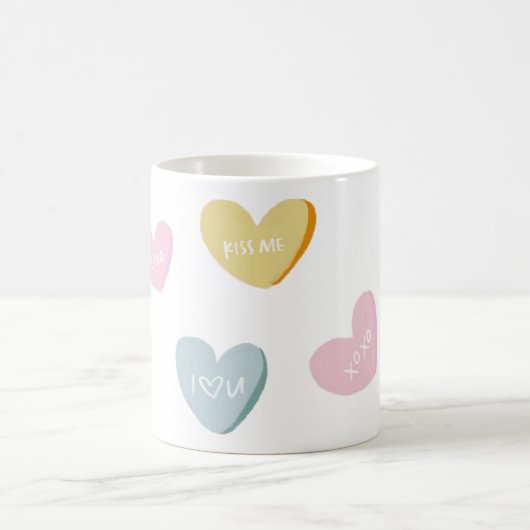 Mug Conversation Amour Coeurs Saint Valentin (Centre)