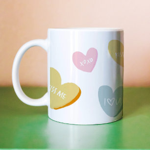 Mug Conversation Amour Coeurs Saint Valentin