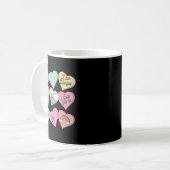 Mug Conversation Hearts Groovy Valentines Day Cute Tea (Devant gauche)