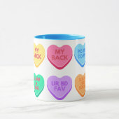 Mug Conversation inappropriée Coeurs bonbons (Centre)