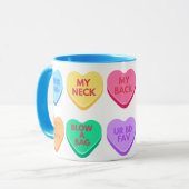 Mug Conversation inappropriée Coeurs bonbons (Devant gauche)