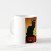 Mug Conversation Noir - Chat noir (Devant gauche)