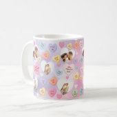 Mug Conversation photo personnalisée Coeurs bonbons (Devant gauche)
