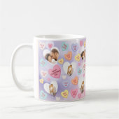 Mug Conversation photo personnalisée Coeurs bonbons (Gauche)