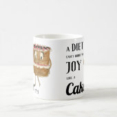 Mug Converses de gâteau amusant Citation de régime (Centre)