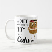 Mug Converses de gâteau amusant Citation de régime (Gauche)