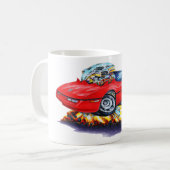 Mug Convertible 1984-93 rouge de Corvette (Devant gauche)