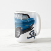Mug Convertible de 68 Buick Skylark dans le bleu (Devant droit)