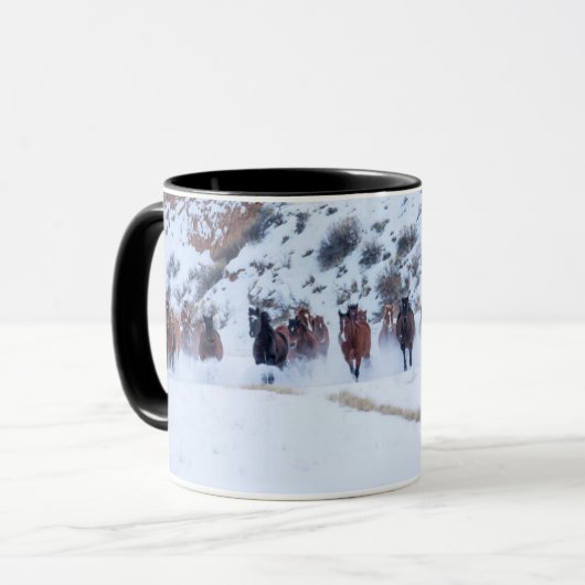Mug Convoi de chevaux Cowboy | Ranch Hideout, Shell, W (Devant gauche)