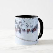 Mug Convoi de chevaux Cowboy | Ranch Hideout, Shell, W (Devant droit)