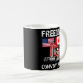 Mug Convoy 2022 Canada Freedom Trucker encourage (Devant droit)