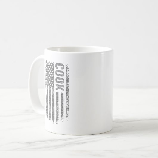 Mug Cook USA Flag Distressed design (Devant gauche)