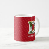 Mug Cookie de Noël Famille Personnalisée Monogramme D (Devant droit)
