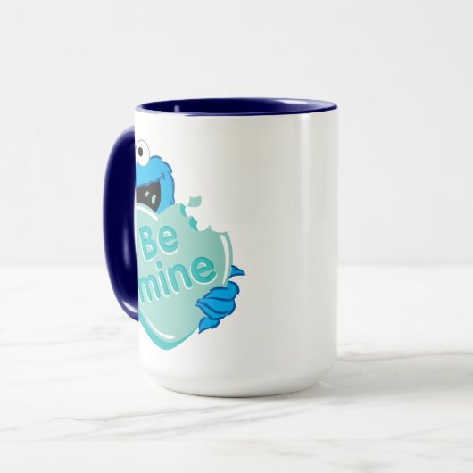 Mug Cookie Monster "Be Mine" Candy Saint-Valentin (Devant gauche)
