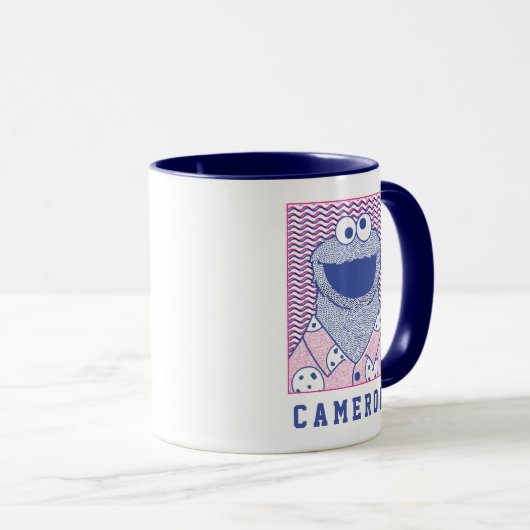 Mug Cookie Monster | Cookie Bouton Bas (Devant droit)