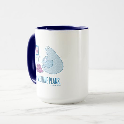 Mug Cookie Monster | Désolé, j'ai des projets (Devant gauche)