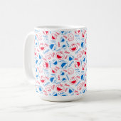 Mug Cookie Monster & Elmo | Motif rouge et bleu (Devant gauche)