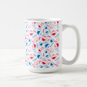 Mug Cookie Monster & Elmo   Motif rouge et bleu