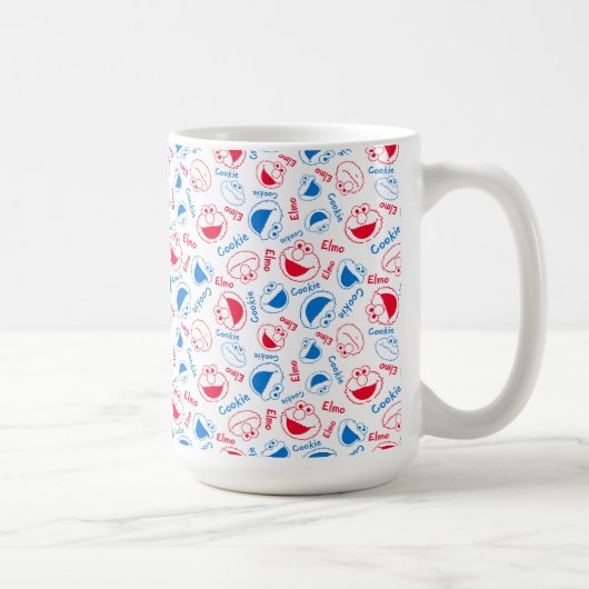 Mug Cookie Monster & Elmo | Motif rouge et bleu (Droite)