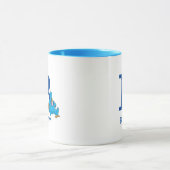 Mug Cookie Monster Manger Cookies Nom et monogramme B (Centre)