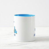 Mug Cookie Monster Manger Cookies Nom et monogramme J (Centre)