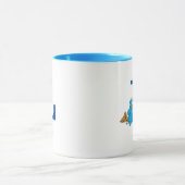 Mug Cookie Monster Manger Cookies Nom et monogramme L (Centre)