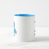 Mug Cookie Monster Manger Cookies Nom et monogramme P (Centre)
