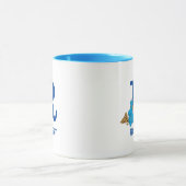 Mug Cookie Monster Manger Cookies Nom et monogramme R (Centre)