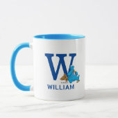 Mug Cookie Monster Manger Cookies Nom et monogramme W (Gauche)