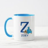 Mug Cookie Monster Manger Cookies Nom et monogramme Z (Gauche)