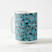 Mug Cookie Monster | Nom Nom Nom Nom Motif (Devant gauche)