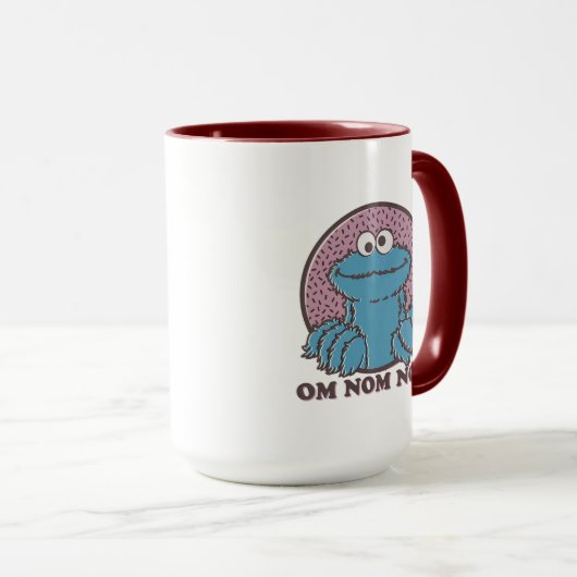 Mug Cookie Monster | Om Nom Nom (Devant droit)