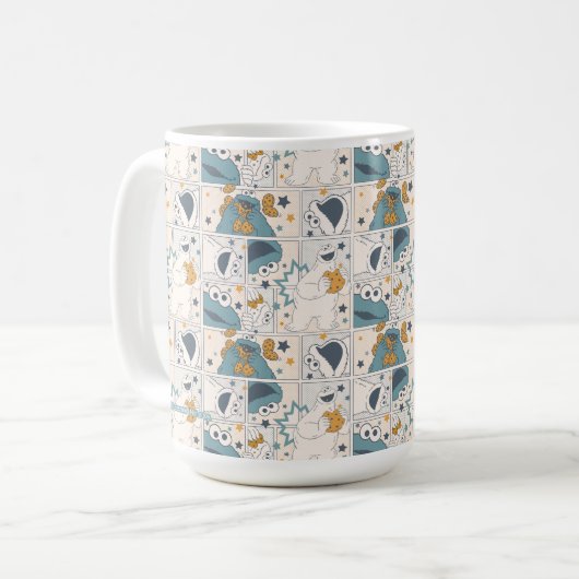 Mug Cookie Monster | Om Nom Nom Nom Motif BD (Devant gauche)