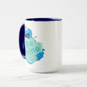 Mug Cookie Monster "Sois Mienne" Saint-Valentin Cœur B (Devant gauche)