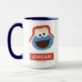 Mug Cookie Monster Woodland Face | Ajouter Votre Nom (Gauche)