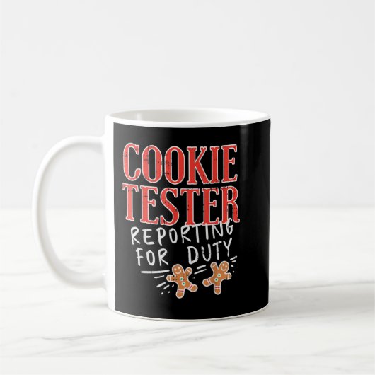 Mug Cookie Tester Reporting Duty drôle Noël Noël Noël  (Gauche)