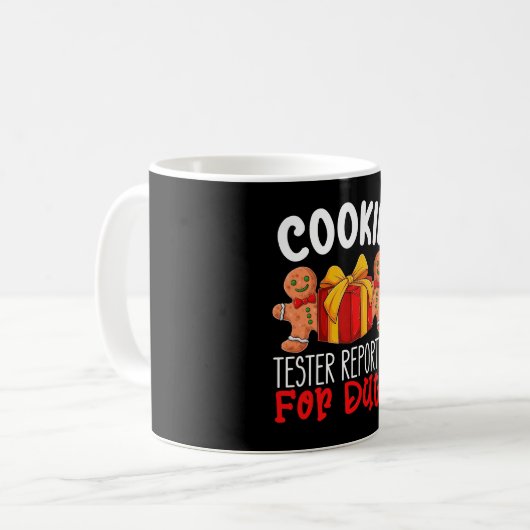 Mug Cookie Tester Reporting Pour Devoir Drôle Noël (Devant gauche)