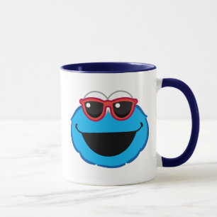 Mug Cookie Visage Souriant avec des Lunettes de Solei